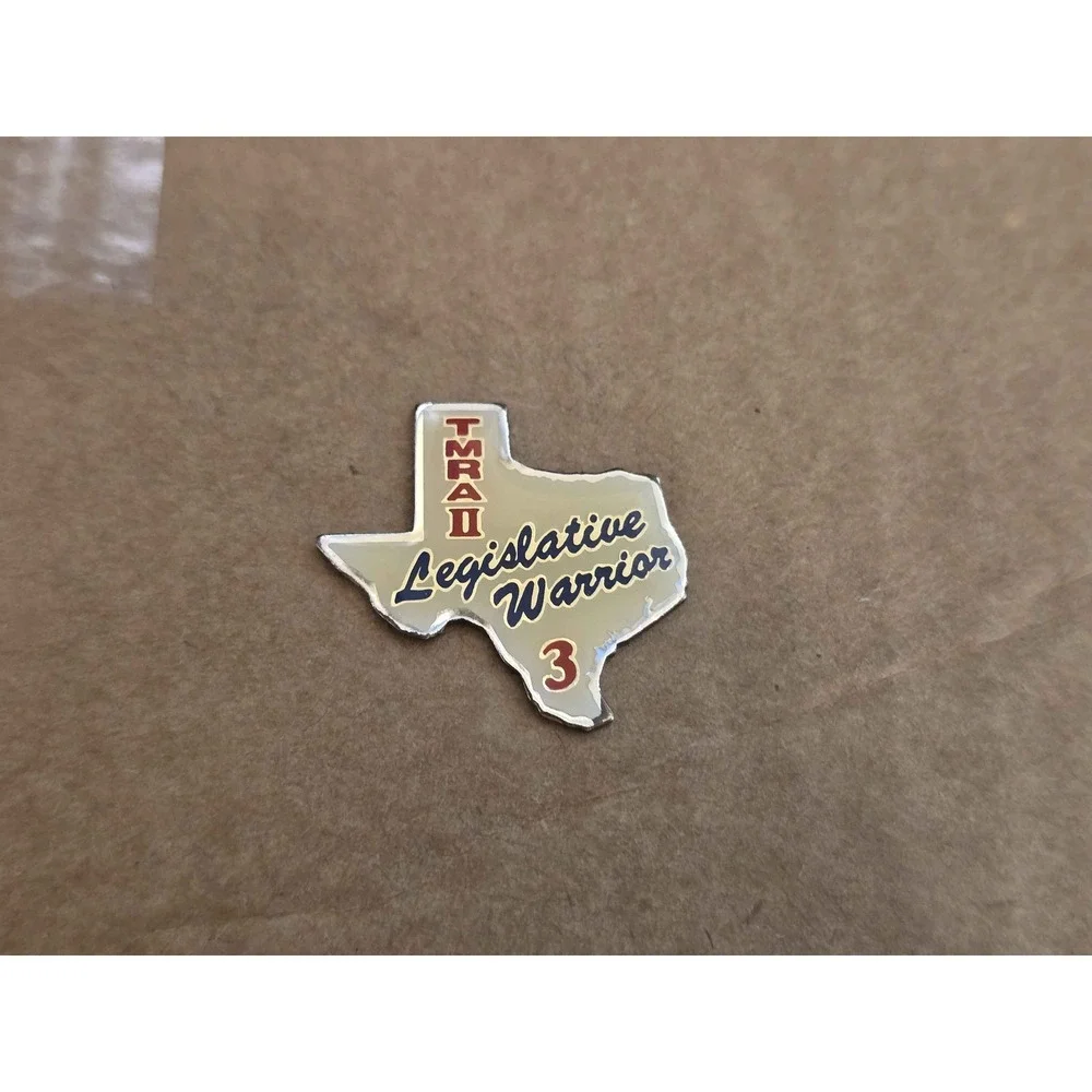 Texas Legislative Warrior Advocacy Organization Backpack Lapel Vest Hat Pin H21